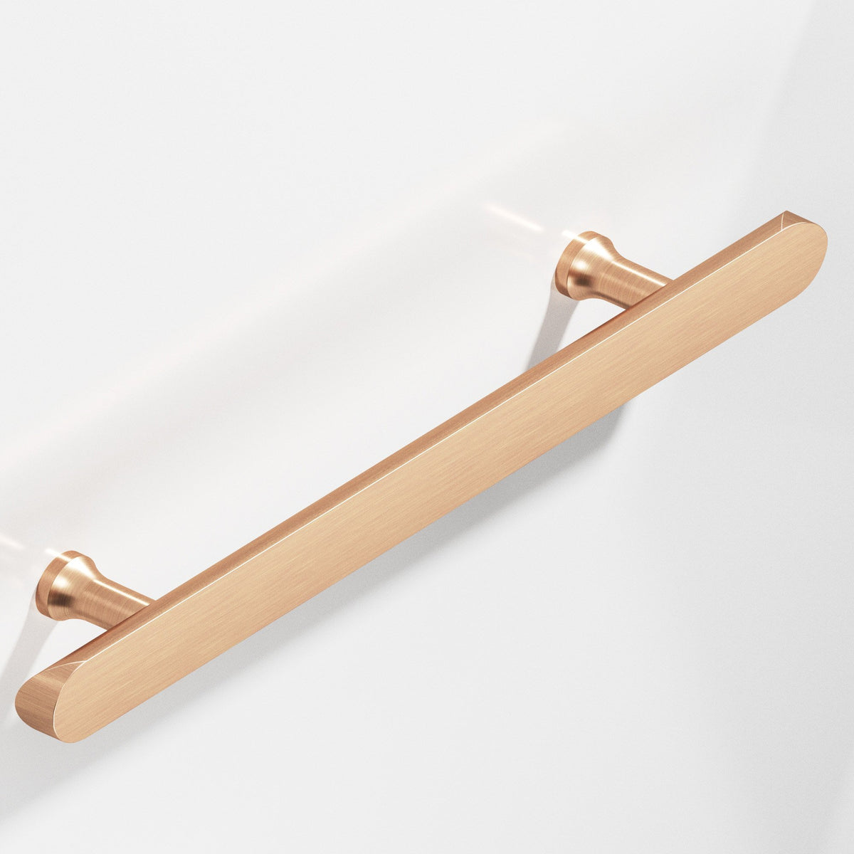 Colonial Bronze 259 Half-Round Pull with Flared Posts and Rounded Ends, 1 in Diameter - Satin Bronze
