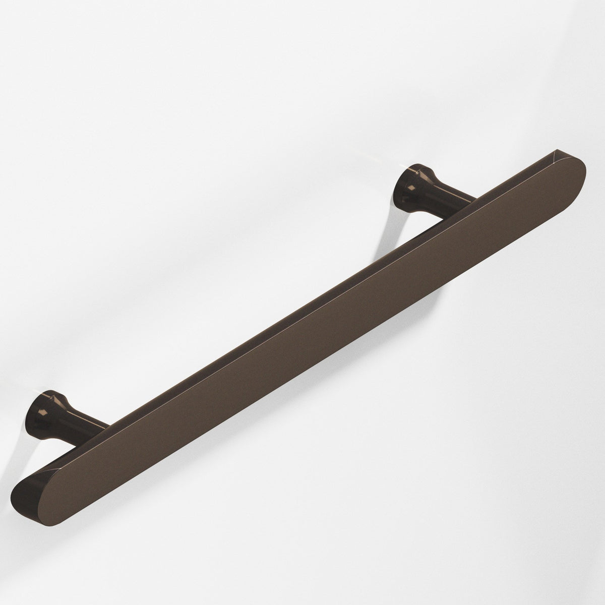 Colonial Bronze 259 Half-Round Pull with Flared Posts and Rounded Ends, 1 in Diameter - Dark Statuary Bronze