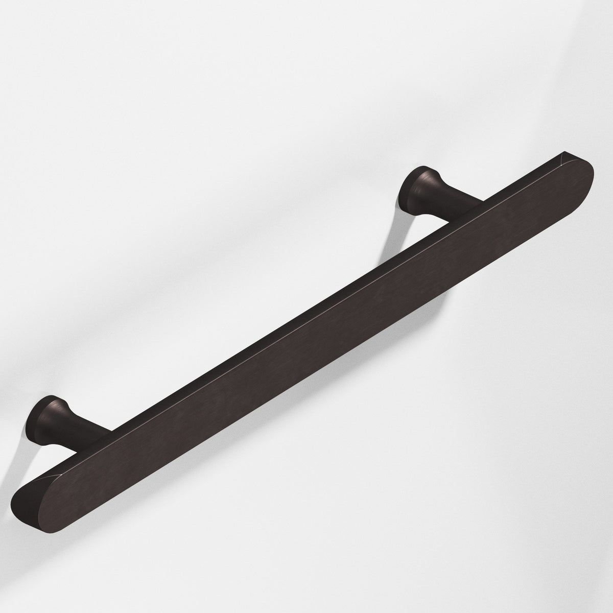 Colonial Bronze 259 Half-Round Pull with Flared Posts and Rounded Ends, 1 in Diameter - Matte Dark Statuary Bronze