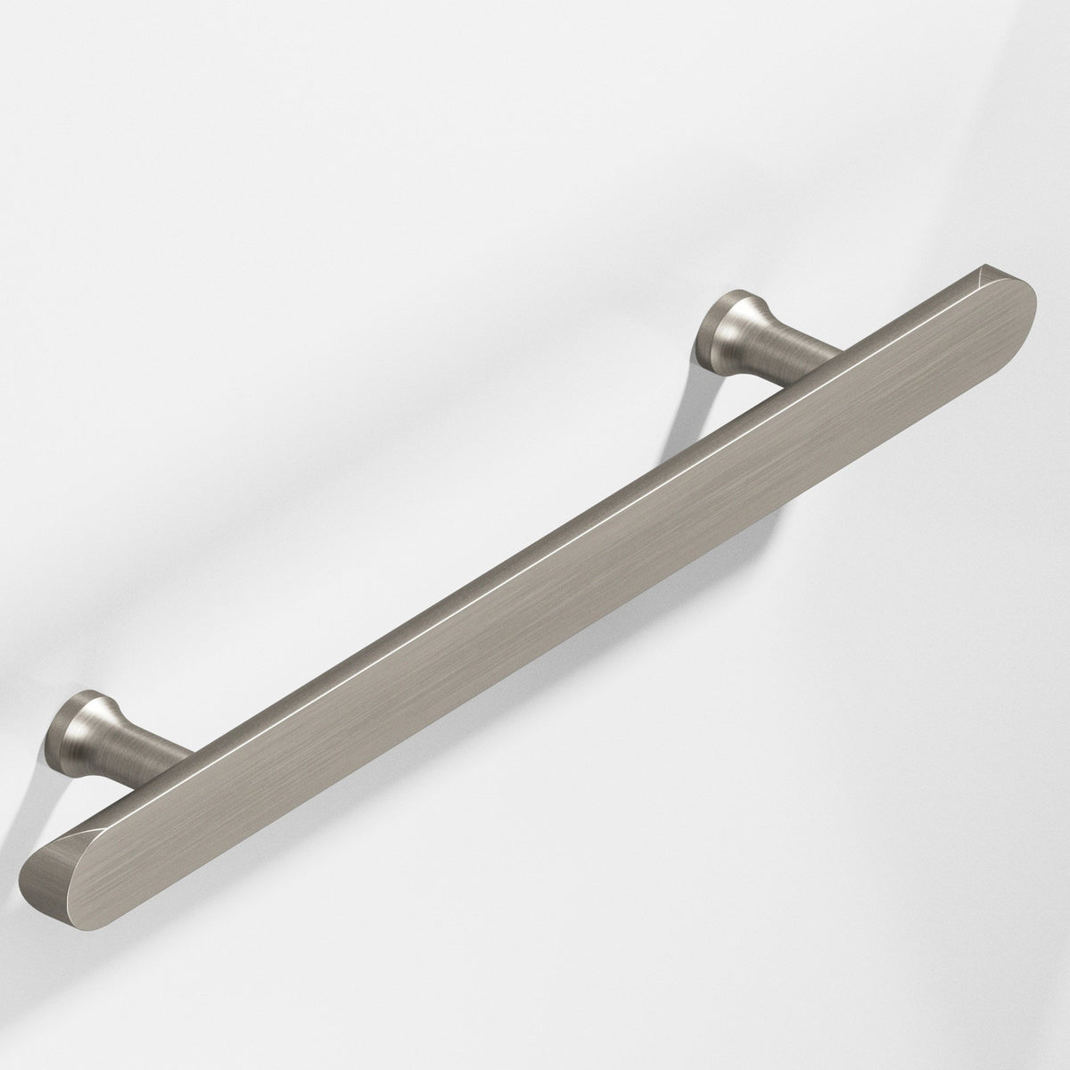 Colonial Bronze 259 Half-Round Pull with Flared Posts and Rounded Ends, 1 in Diameter - Matte Pewter