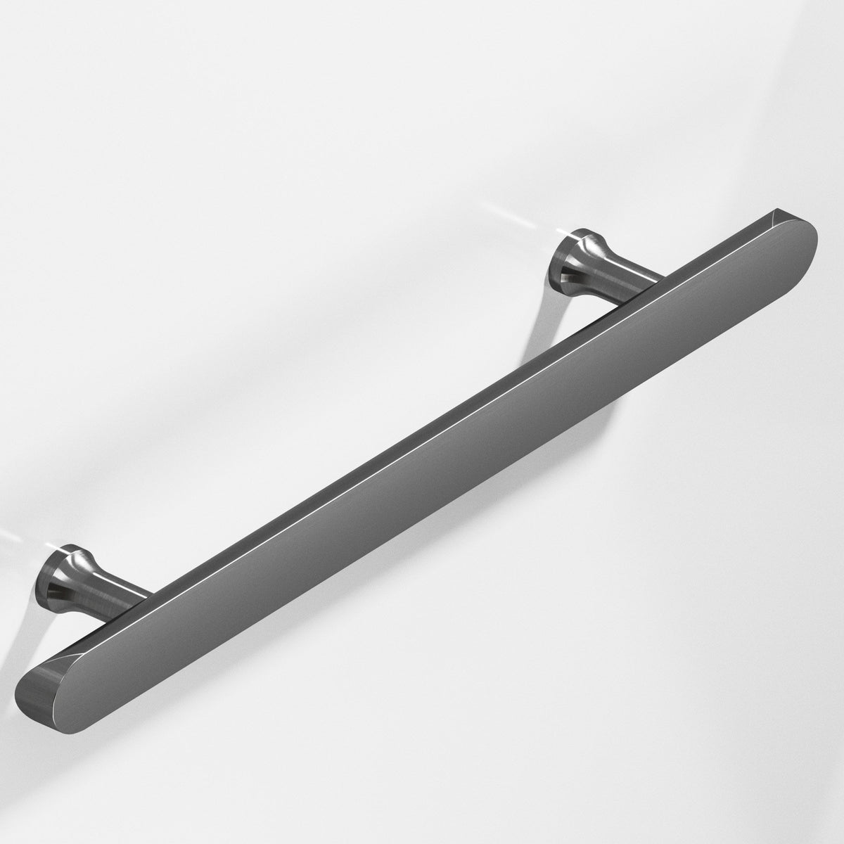 Colonial Bronze 259 Half-Round Pull with Flared Posts and Rounded Ends, 1 in Diameter - Graphite
