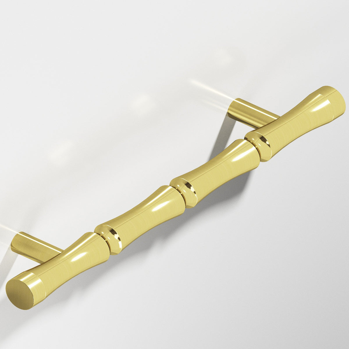Colonial Bronze 260 Bamboo Pull with Straight Posts - Unlacquered Polished Brass