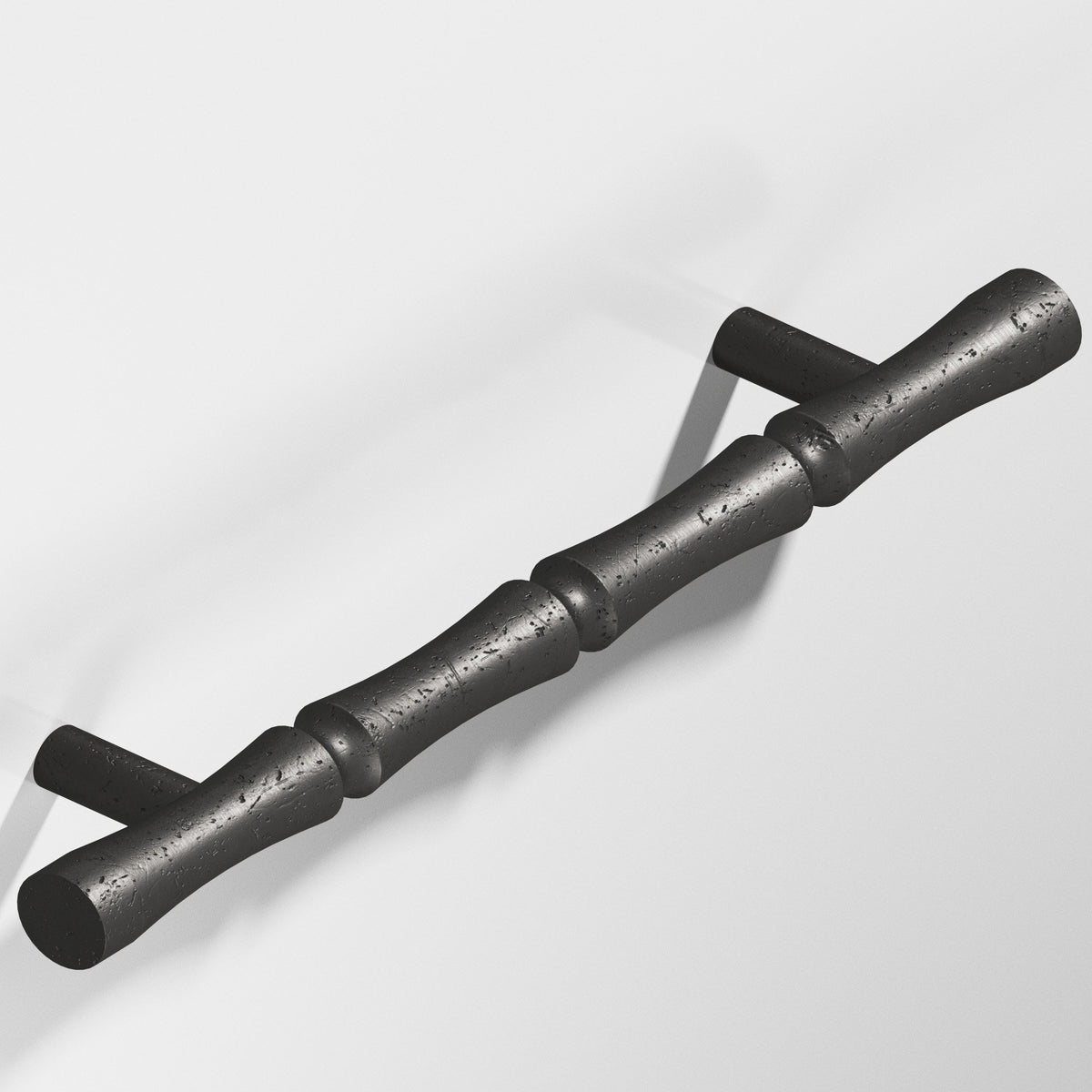 Colonial Bronze 261 Bamboo Pull with Straight Posts - Distressed Satin Black