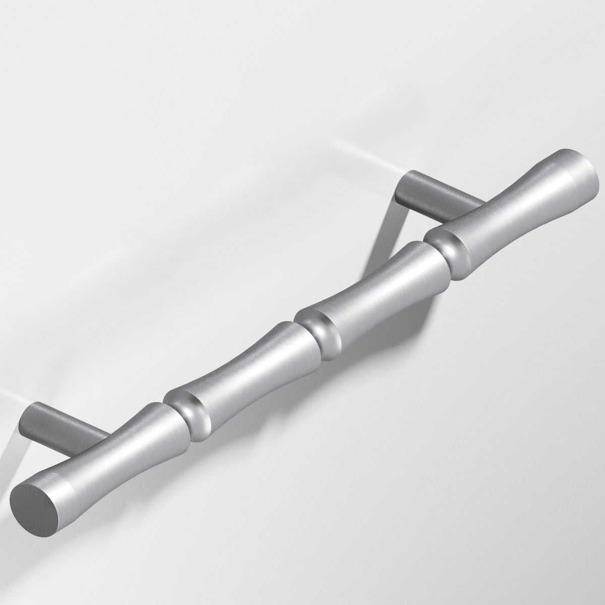 Colonial Bronze 260 Bamboo Pull with Straight Posts - Matte Satin Chrome