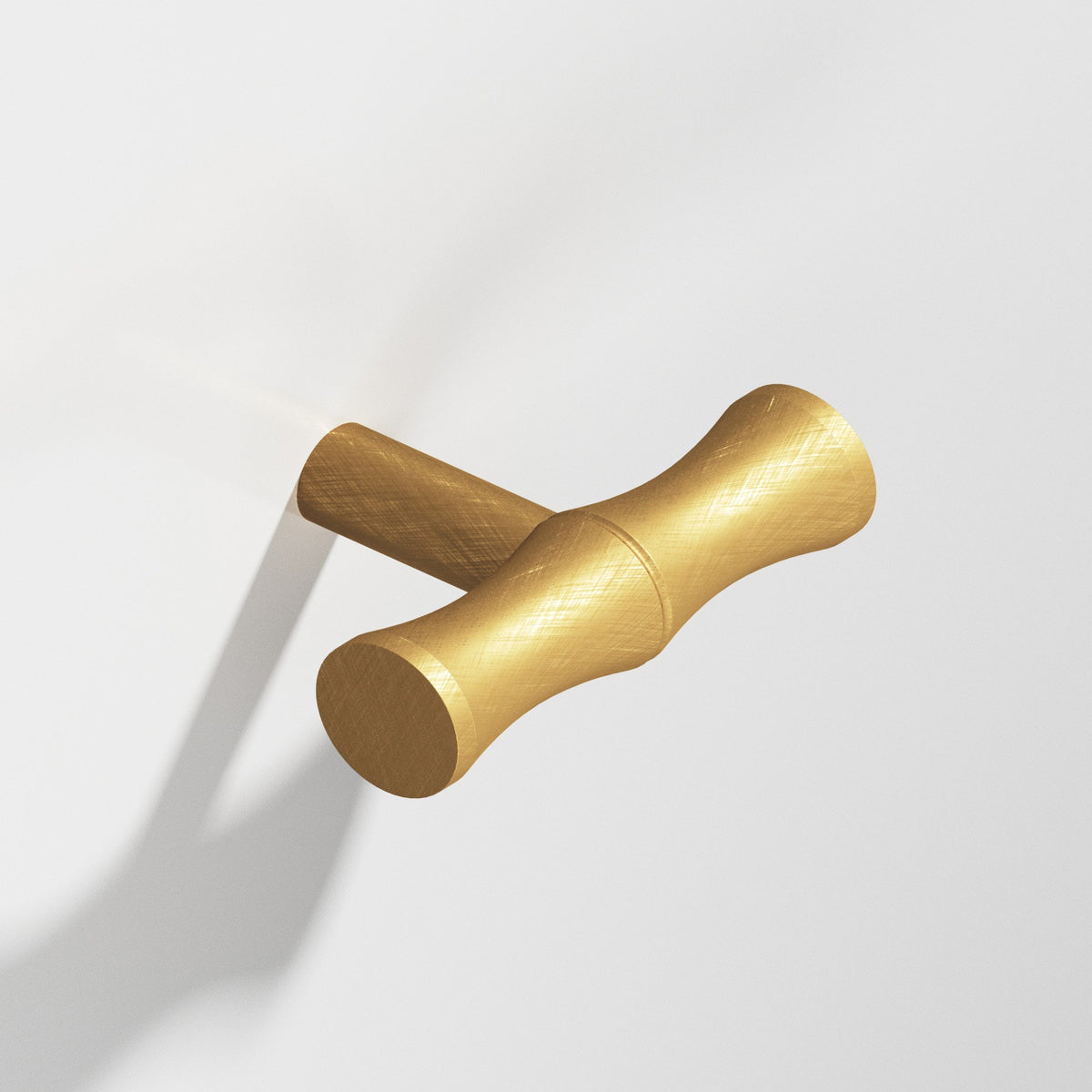 Colonial Bronze 263 Bamboo T-Knob with Straight Post, 1-3/4 in - Weathered Brass
