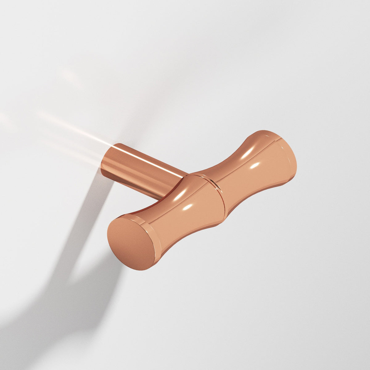 Colonial Bronze 263 Bamboo T-Knob with Straight Post, 1-3/4 in - Polished Copper