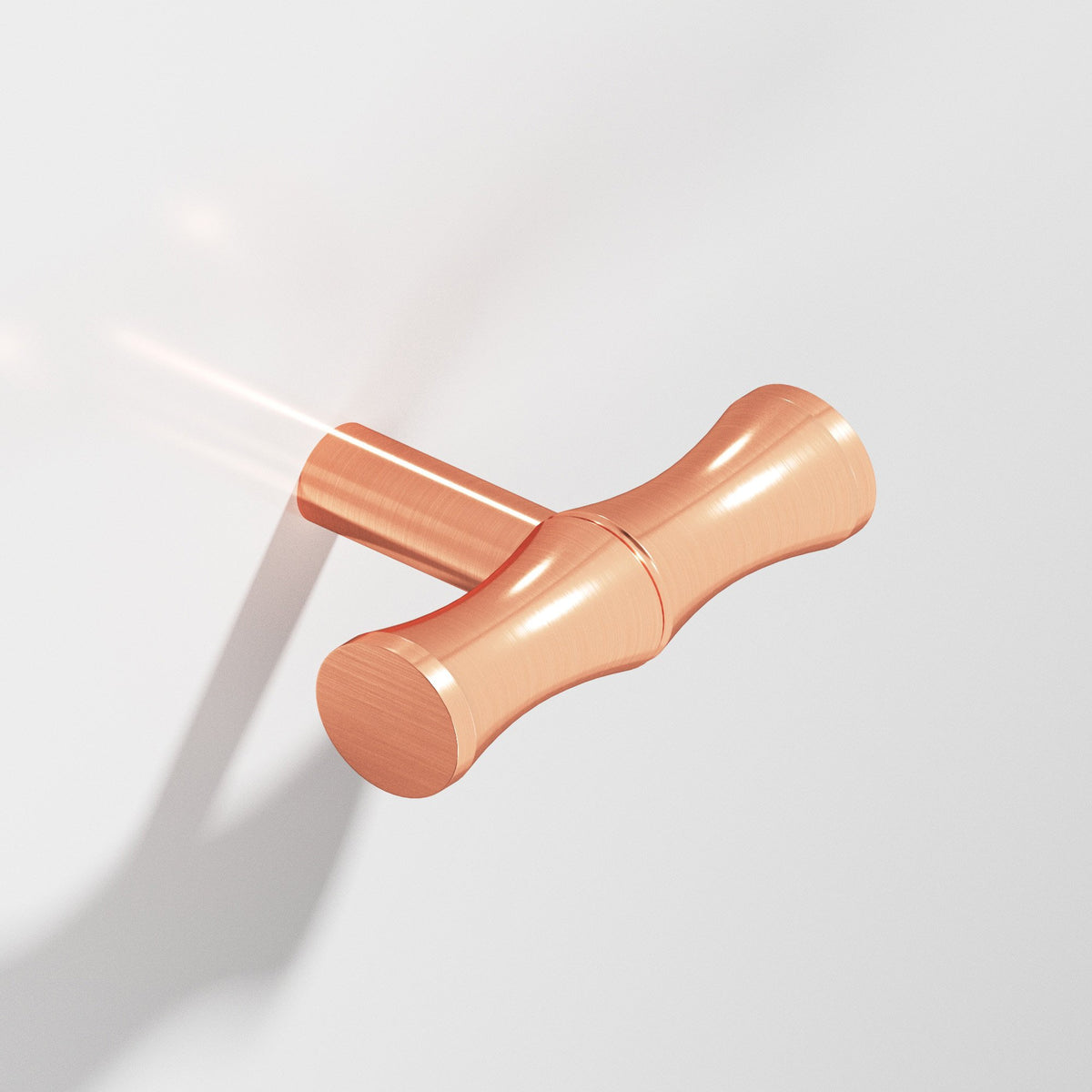 Colonial Bronze 263 Bamboo T-Knob with Straight Post, 1-3/4 in - Satin Copper