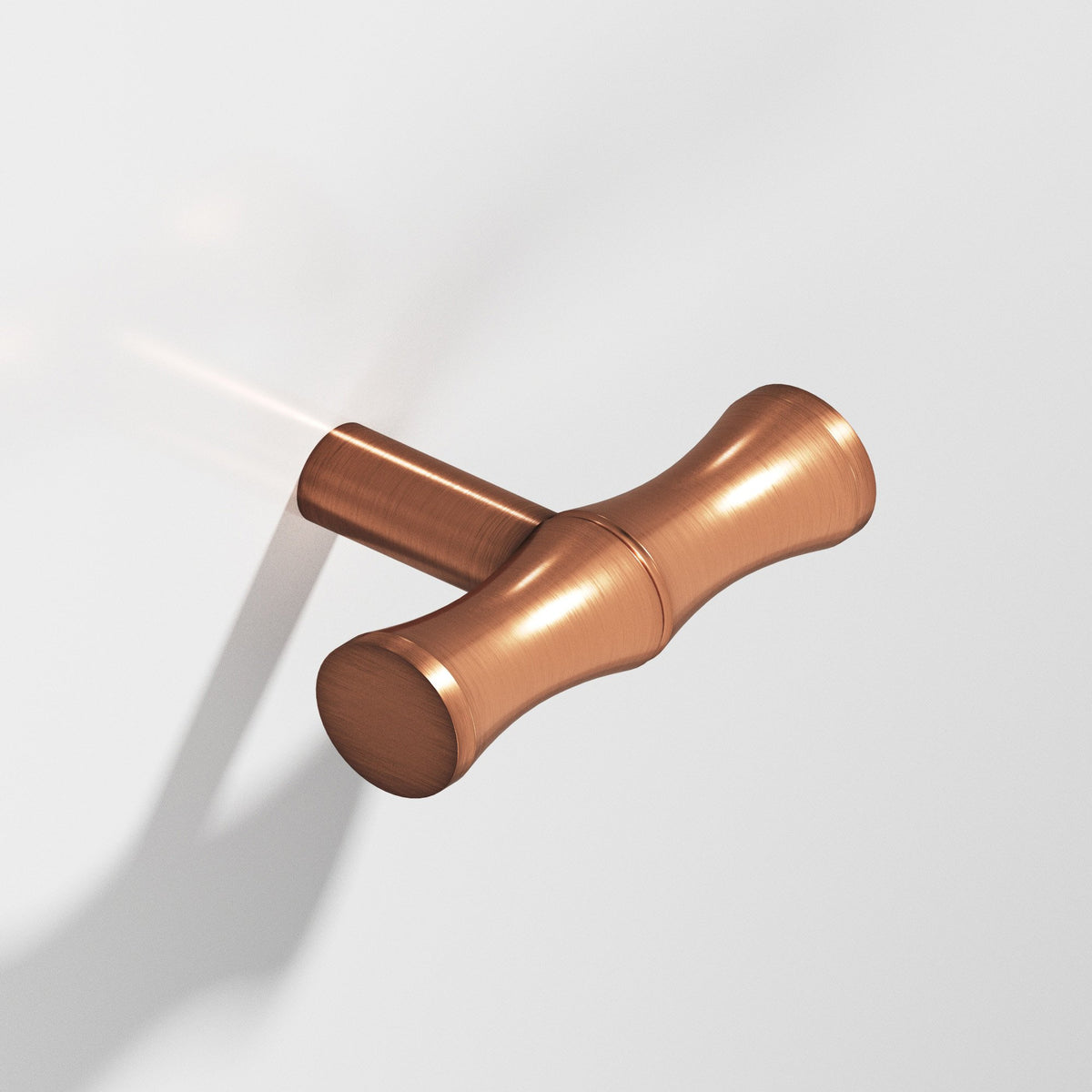 Colonial Bronze 263 Bamboo T-Knob with Straight Post, 1-3/4 in - Antique Copper