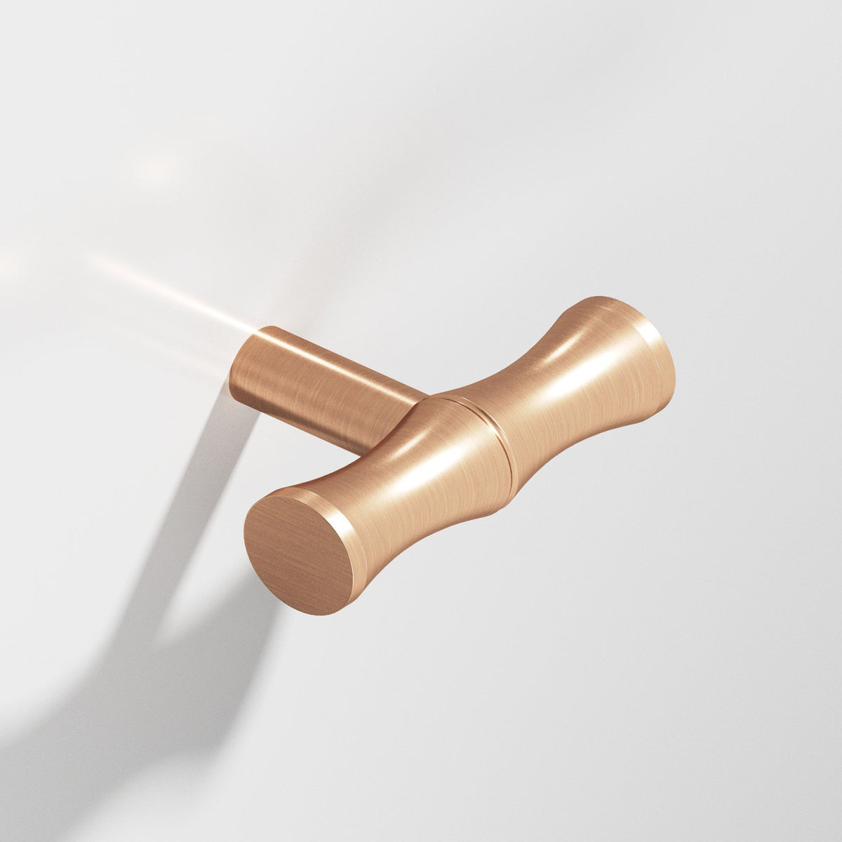 Colonial Bronze 263 Bamboo T-Knob with Straight Post, 1-3/4 in - Satin Bronze