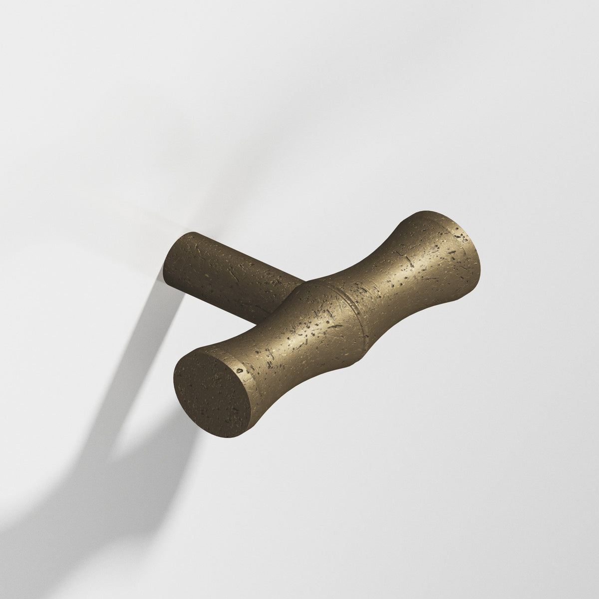 Colonial Bronze 263 Bamboo T-Knob with Straight Post, 1-3/4 in - Distressed Oil Rubbed Bronze