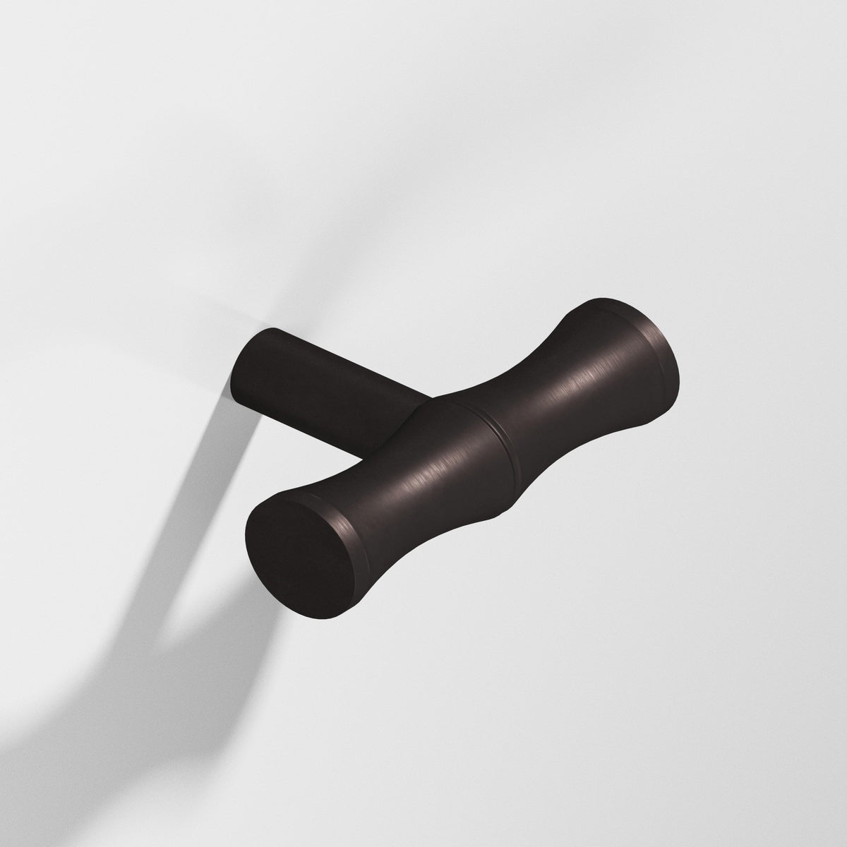 Colonial Bronze 263 Bamboo T-Knob with Straight Post, 1-3/4 in - Matte Dark Statuary Bronze