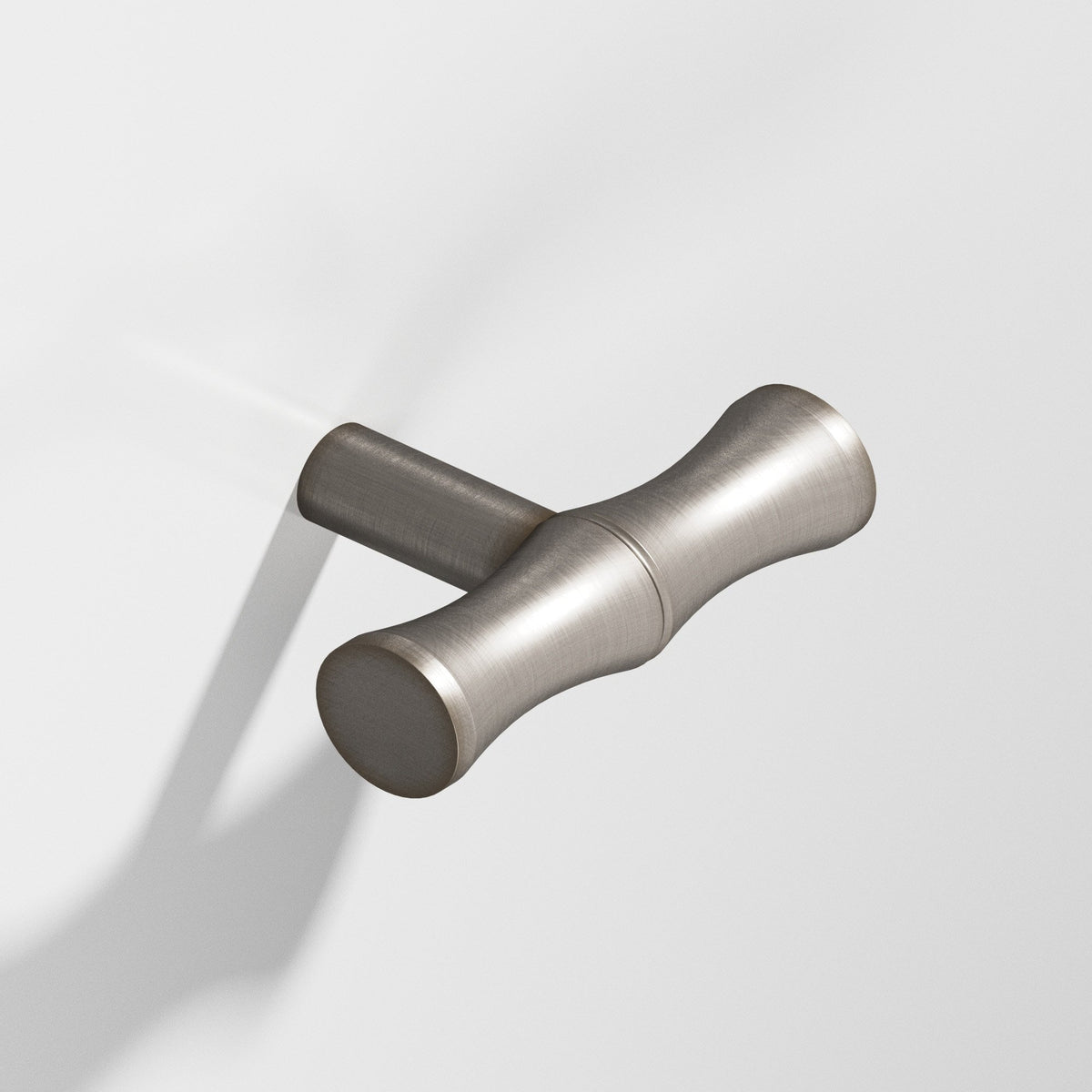 Colonial Bronze 263 Bamboo T-Knob with Straight Post, 1-3/4 in - Pewter