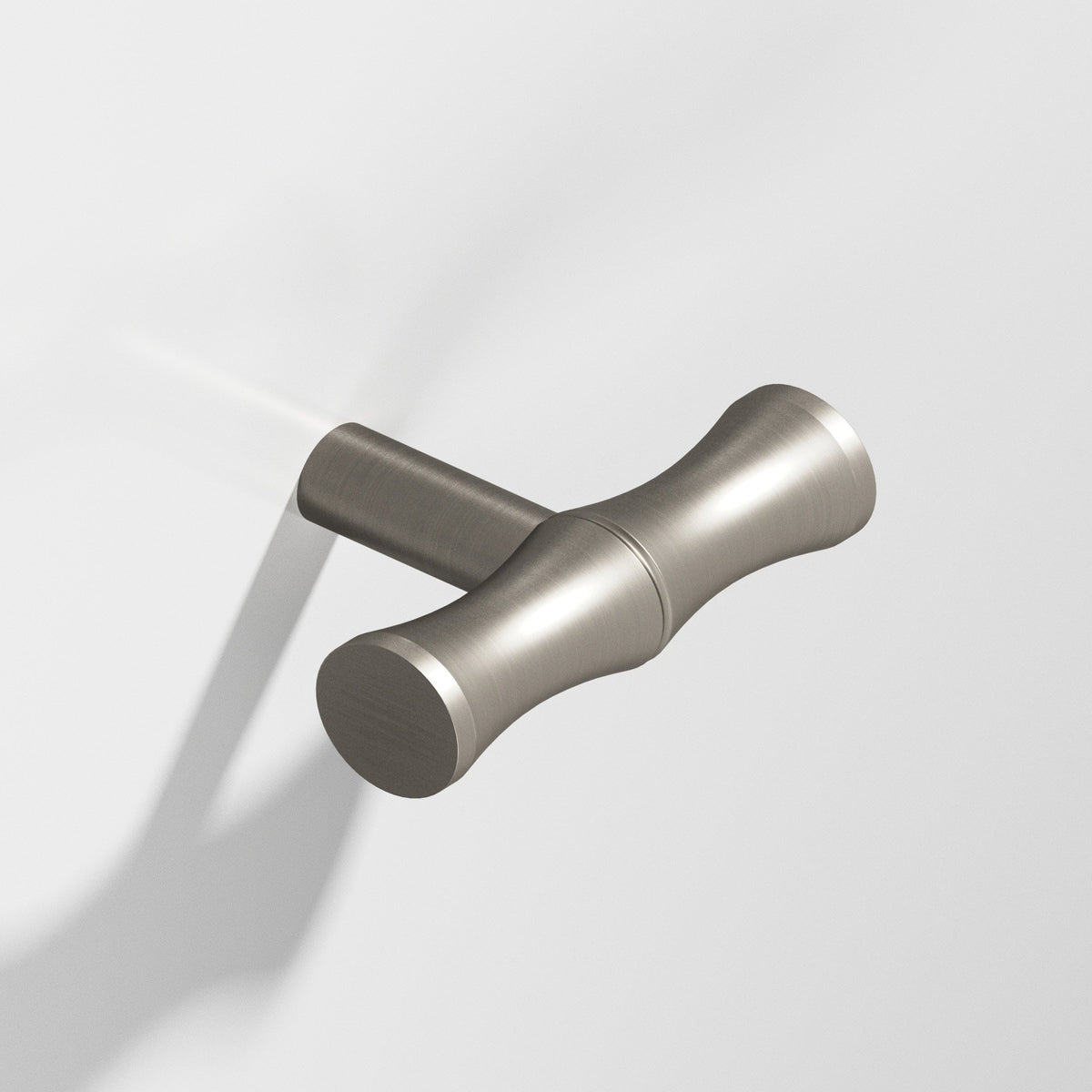 Colonial Bronze 263 Bamboo T-Knob with Straight Post, 1-3/4 in - Matte Pewter