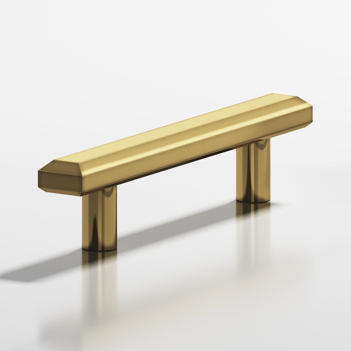 Colonial Bronze 270 Rectangular Beveled Pull with Straight Posts, 3/4 x 3/8 in - Antique Bronze