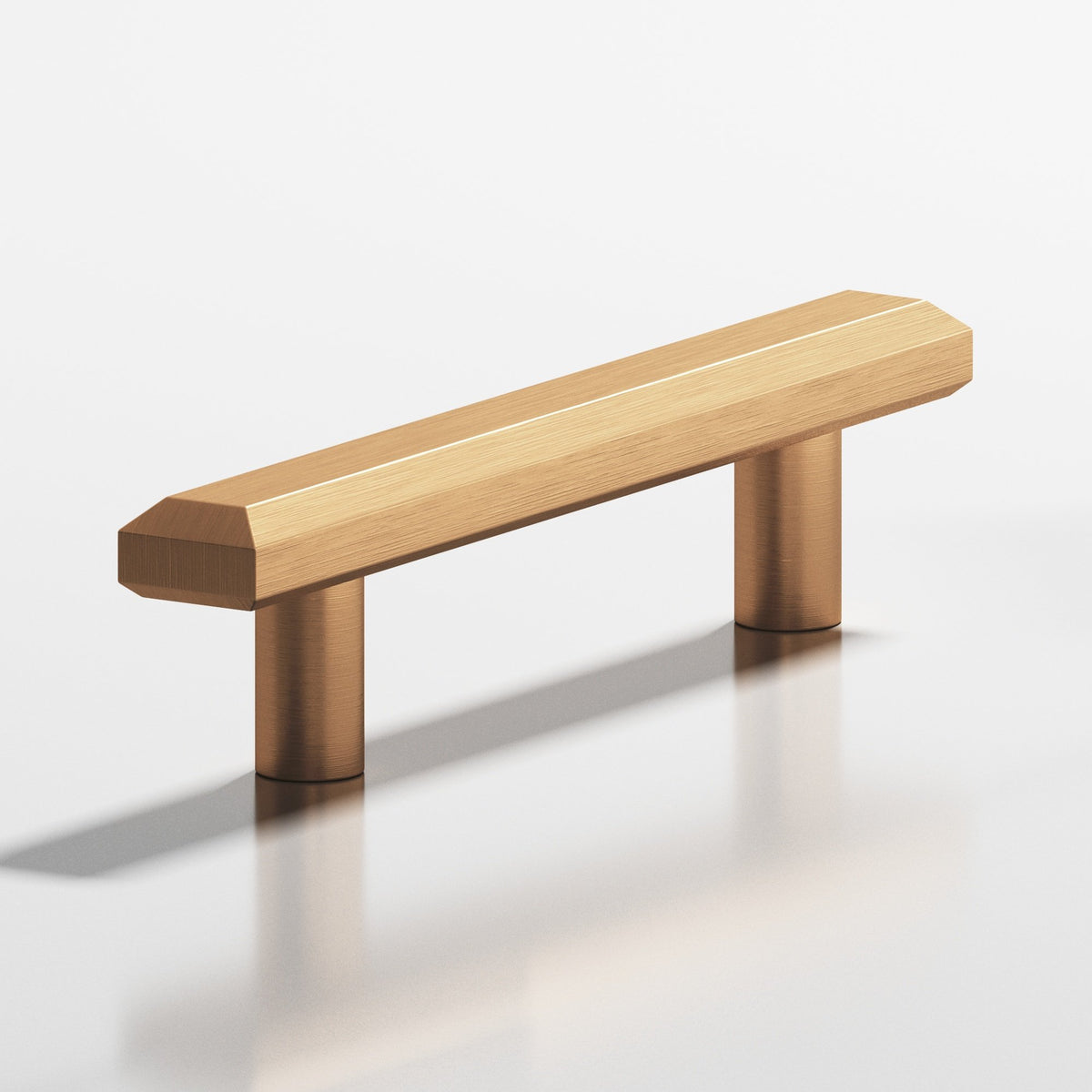 Colonial Bronze 270 Rectangular Beveled Pull with Straight Posts, 3/4 x 3/8 in - Matte Satin Bronze