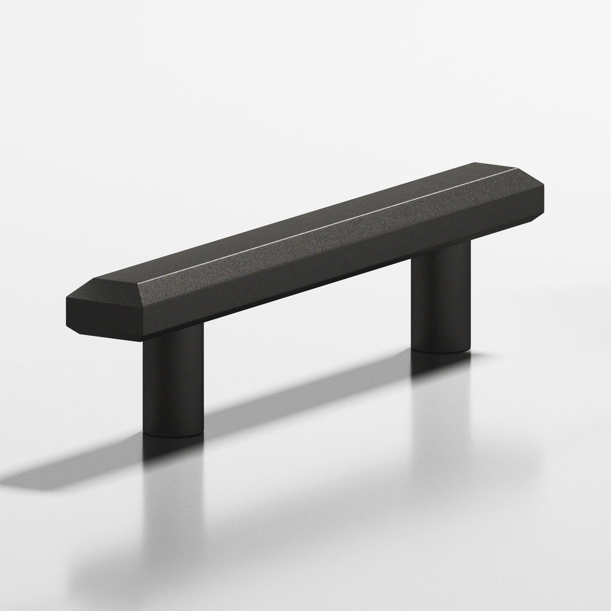 Colonial Bronze 270 Rectangular Beveled Pull with Straight Posts, 3/4 x 3/8 in - Frost Black™