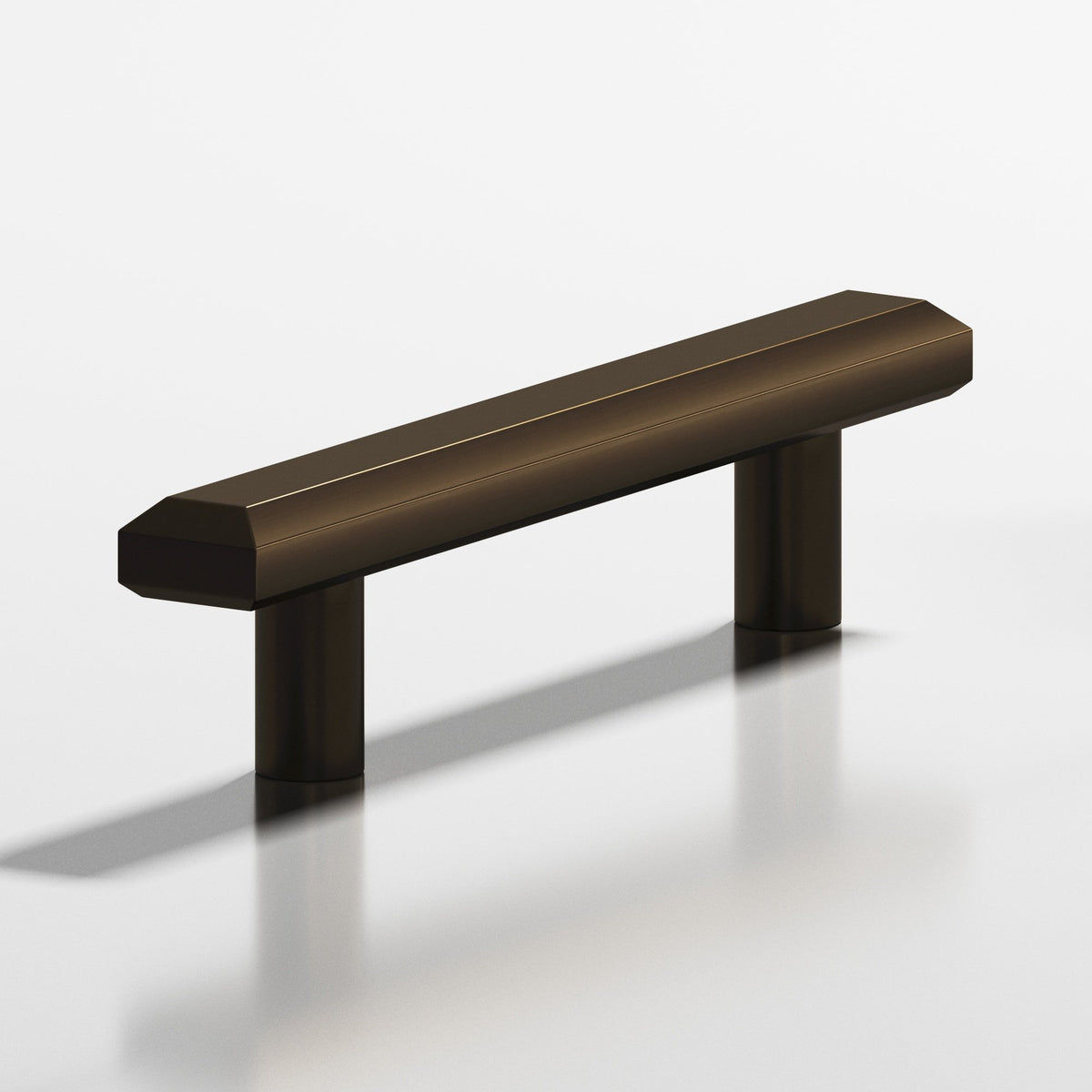Colonial Bronze 270 Rectangular Beveled Pull with Straight Posts, 3/4 x 3/8 in - Oil Rubbed Bronze