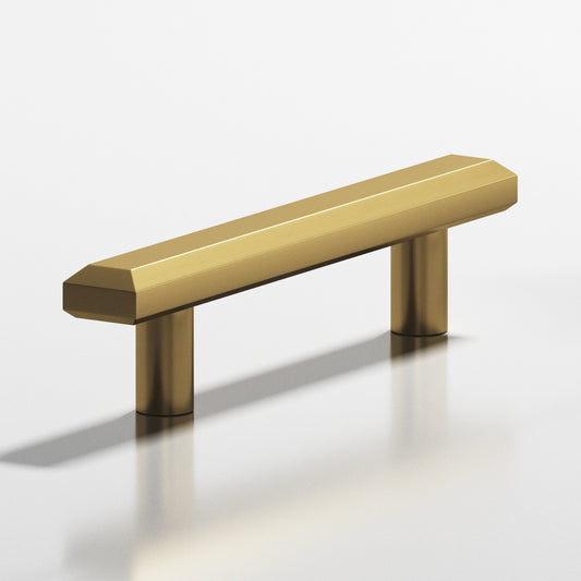 Colonial Bronze 275 Rectangular Beveled Pull with Straight Posts, 1-1/4 x 1/2 in