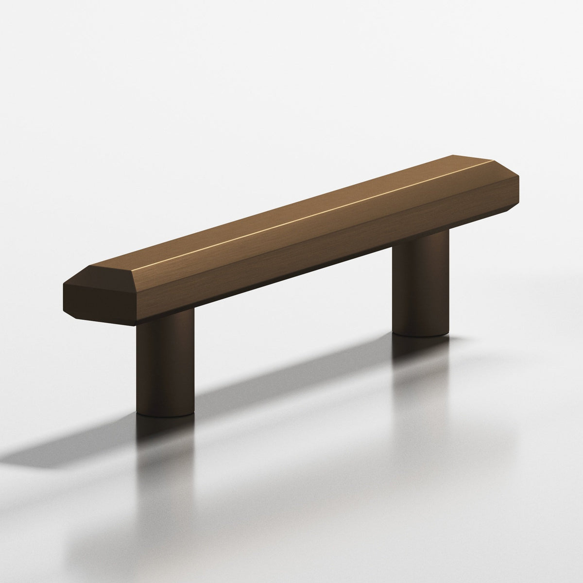 Colonial Bronze 270 Rectangular Beveled Pull with Straight Posts, 3/4 x 3/8 in - Matte Oil Rubbed Bronze