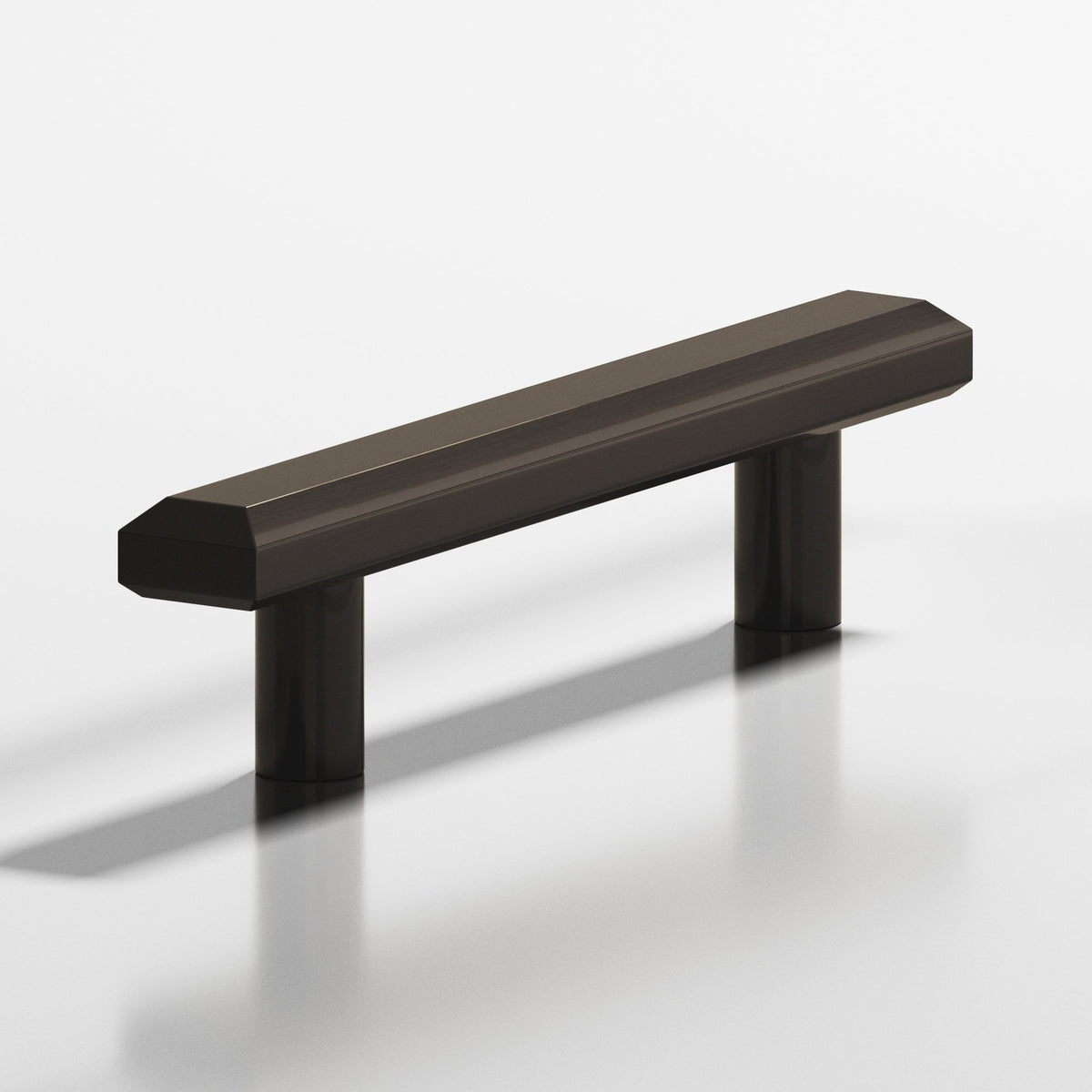 Colonial Bronze 270 Rectangular Beveled Pull with Straight Posts, 3/4 x 3/8 in - Dark Statuary Bronze
