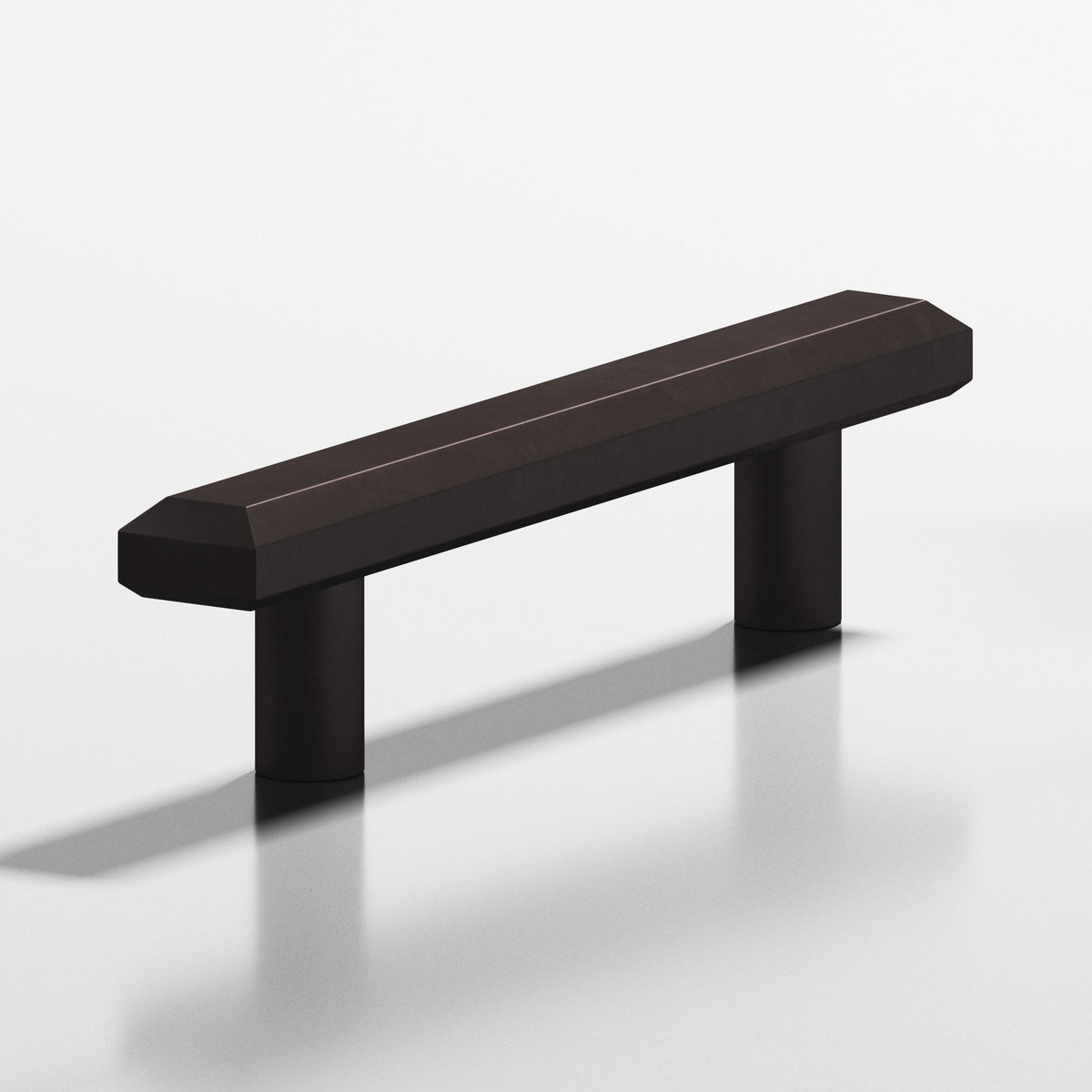 Colonial Bronze 271 Rectangular Beveled Pull with Straight Posts, 3/4 x 1/2 in - Matte Dark Statuary Bronze