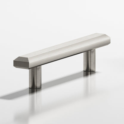 Colonial Bronze 275 Rectangular Beveled Pull with Straight Posts, 1-1/4 x 1/2 in - Satin Nickel