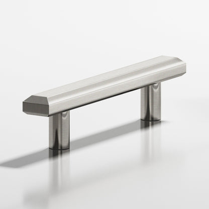 Colonial Bronze 275 Rectangular Beveled Pull with Straight Posts, 1-1/4 x 1/2 in - Nickel Stainless