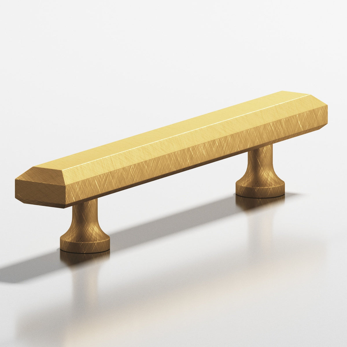 Colonial Bronze 276 Rectangular Beveled Pull with Flared Posts, 1-1/4 x 1/2 in - Weathered Brass