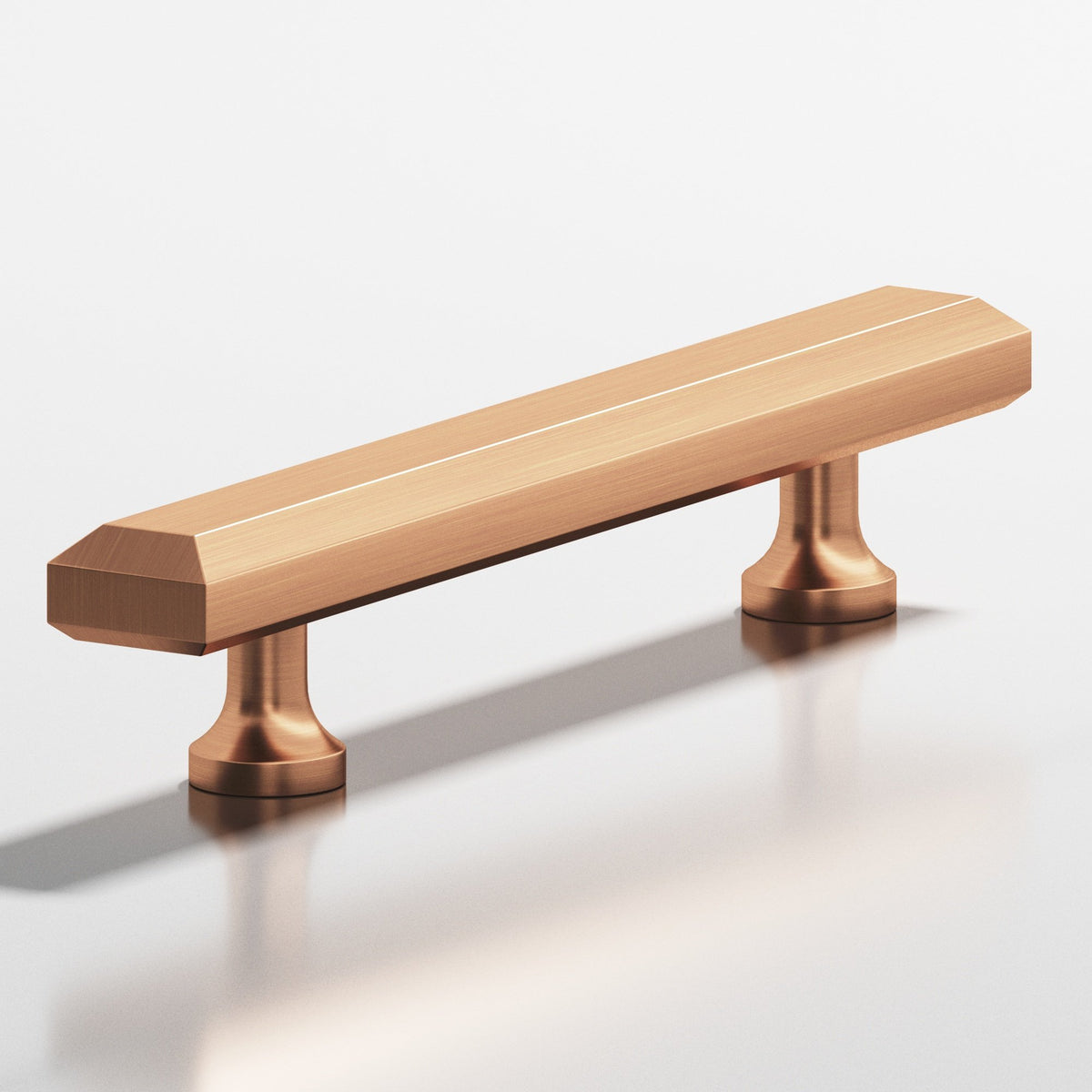 Colonial Bronze 272 Rectangular Beveled Pull with Flared Posts, 3/4 x 3/8 in - Satin Bronze