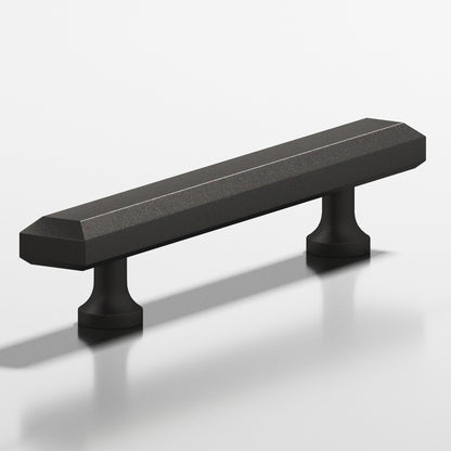 Colonial Bronze 276 Rectangular Beveled Pull with Flared Posts, 1-1/4 x 1/2 in - Frost Black™