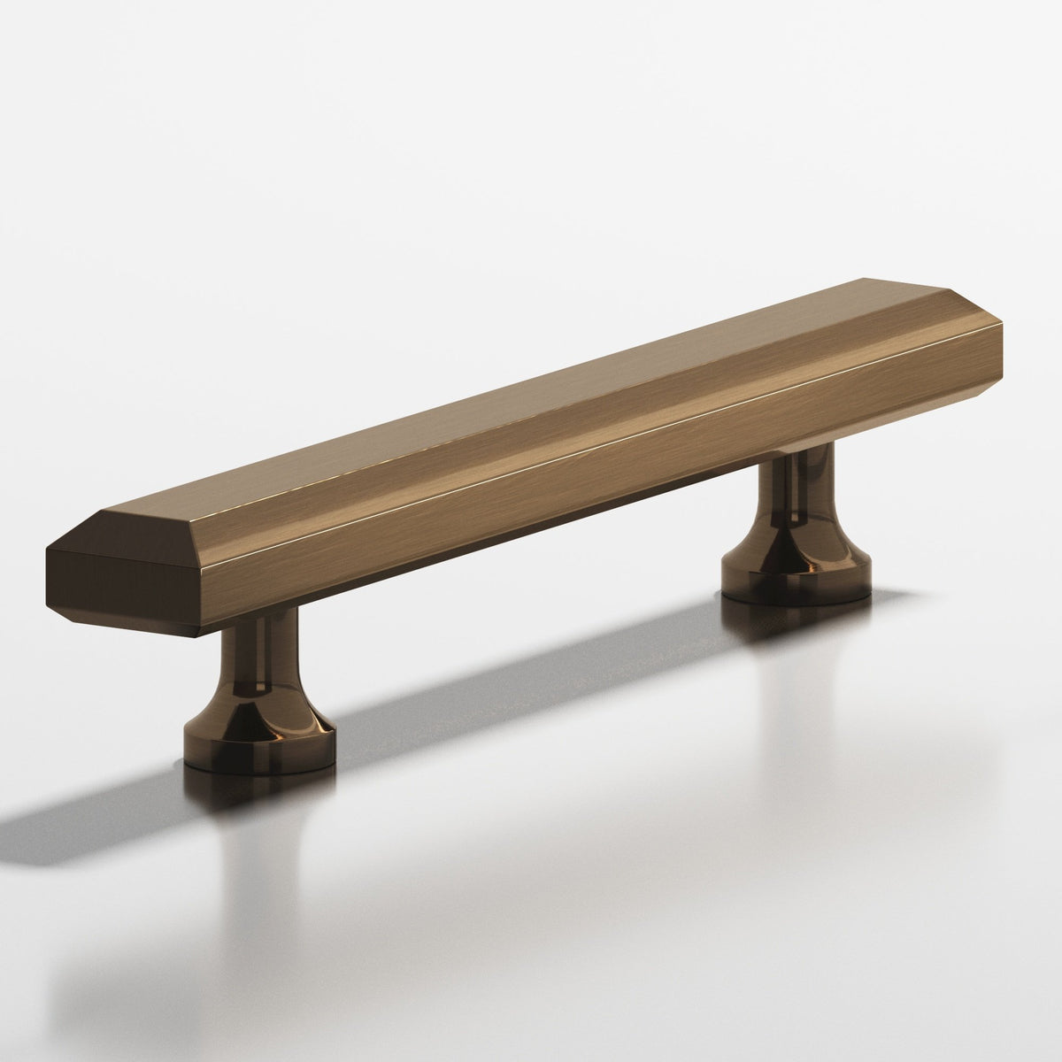 Colonial Bronze 273 Rectangular Beveled Pull with Flared Posts, 3/4 x 1/2 in - Light Statuary Bronze