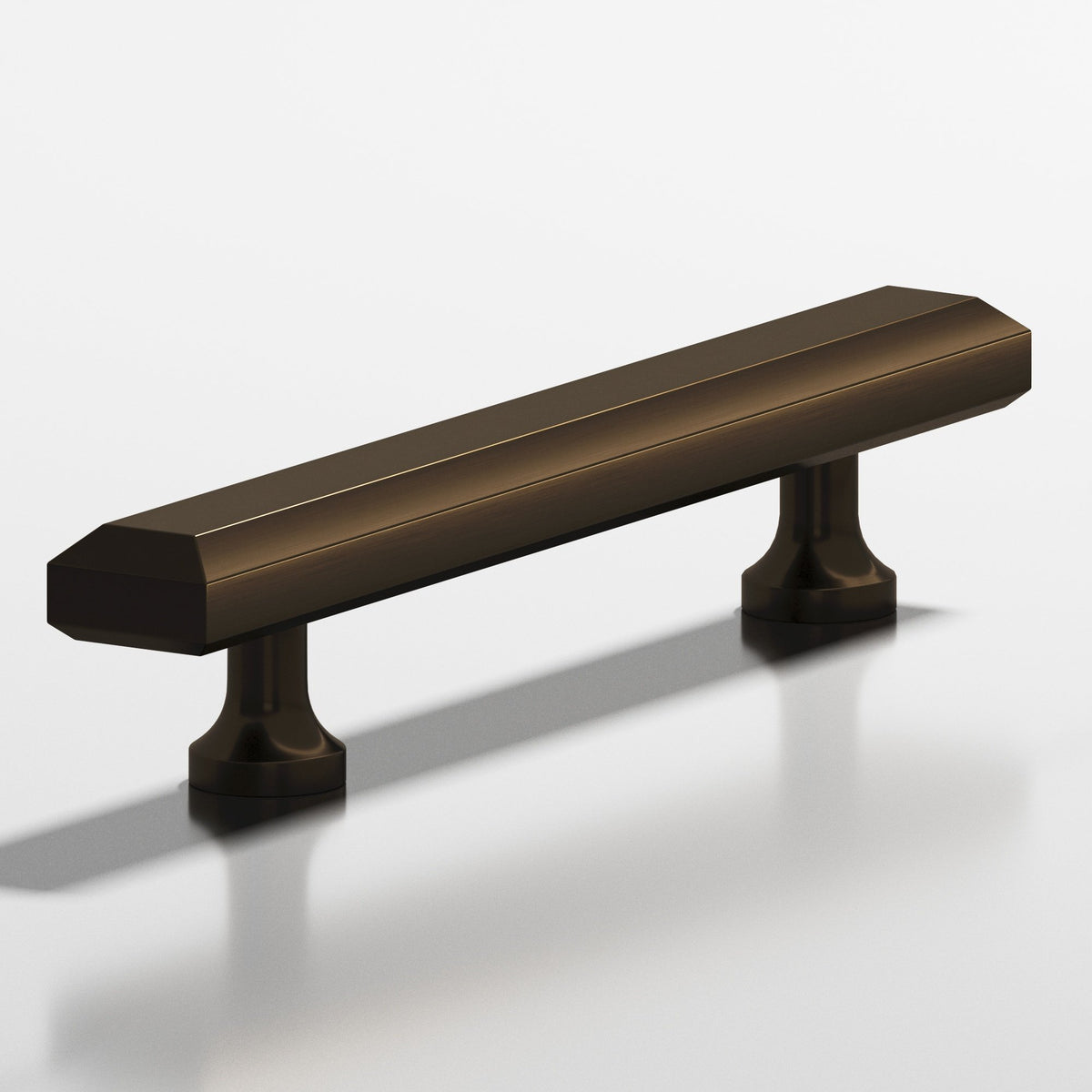Colonial Bronze 272 Rectangular Beveled Pull with Flared Posts, 3/4 x 3/8 in - Oil Rubbed Bronze