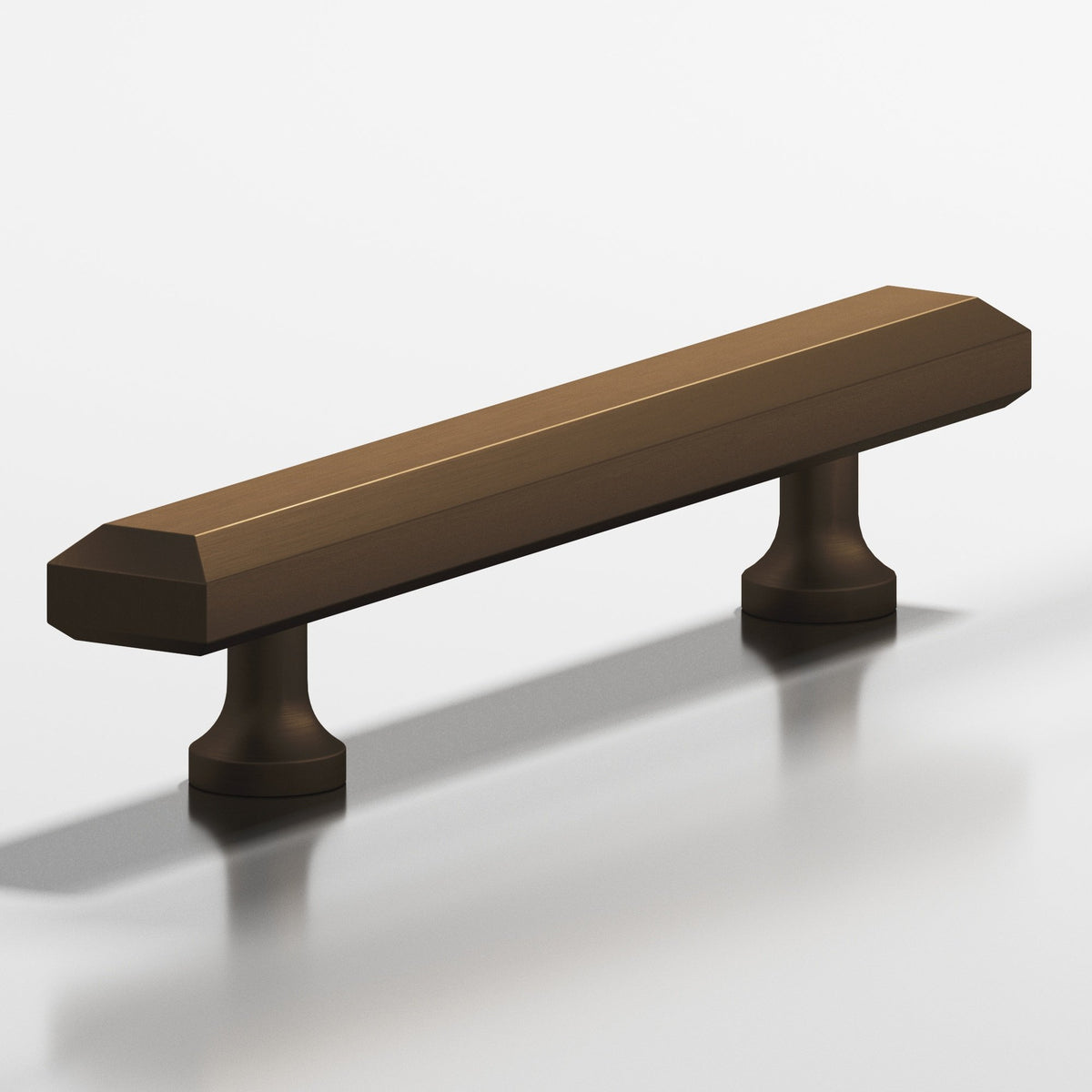 Colonial Bronze 272 Rectangular Beveled Pull with Flared Posts, 3/4 x 3/8 in - Matte Oil Rubbed Bronze