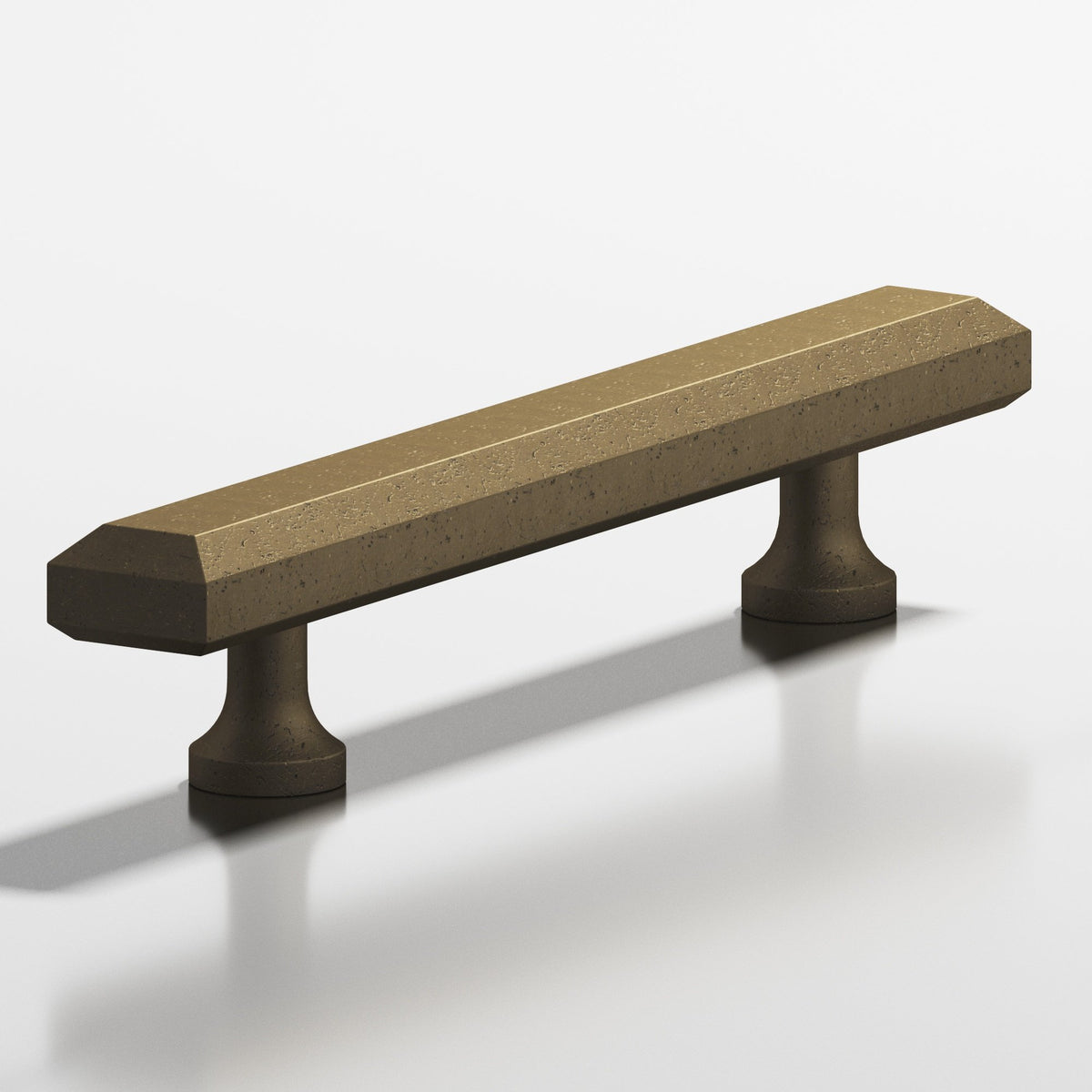 Colonial Bronze 272 Rectangular Beveled Pull with Flared Posts, 3/4 x 3/8 in - Distressed Oil Rubbed Bronze