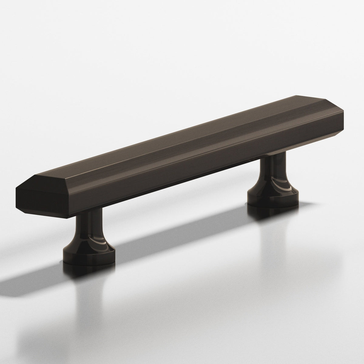 Colonial Bronze 272 Rectangular Beveled Pull with Flared Posts, 3/4 x 3/8 in - Dark Statuary Bronze