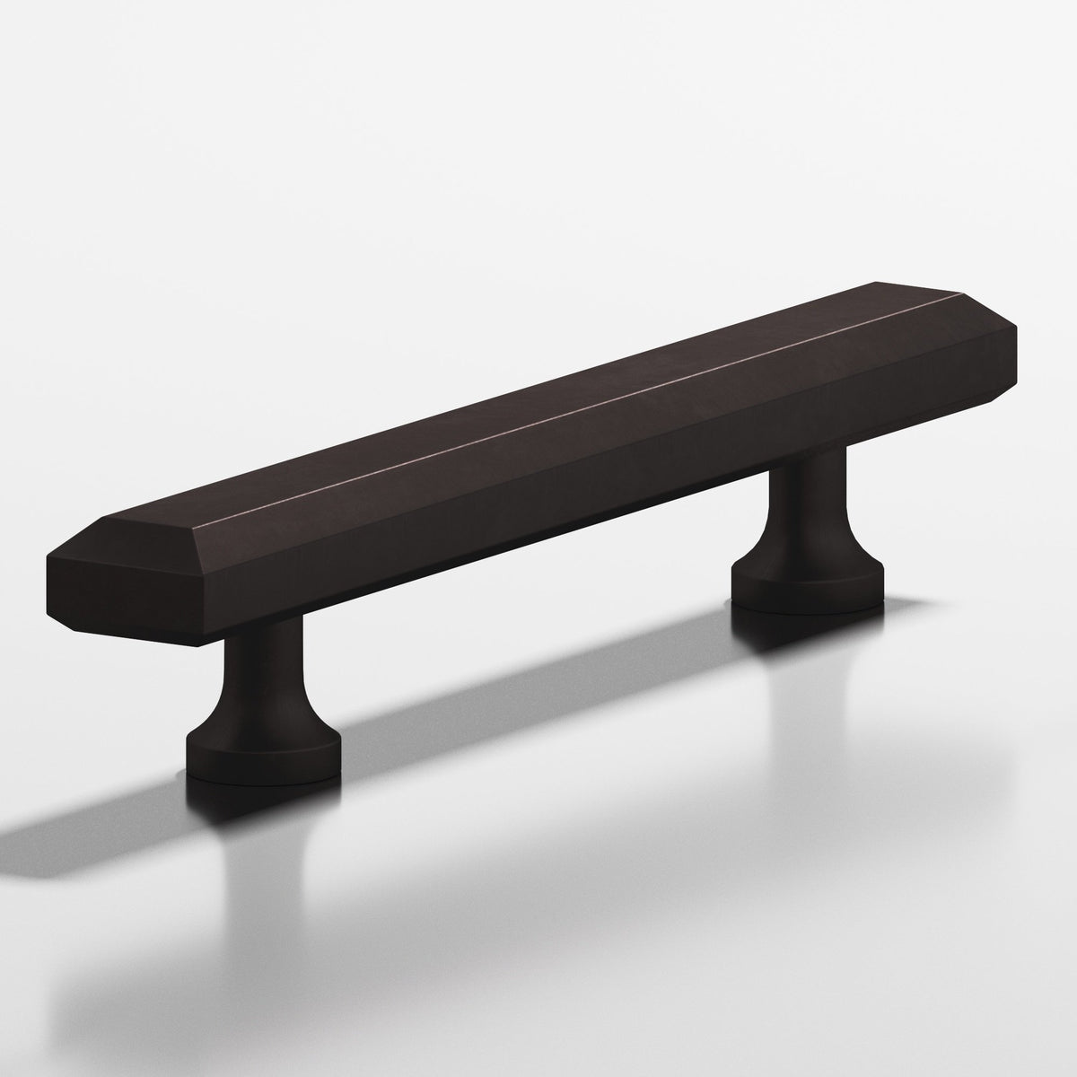Colonial Bronze 276 Rectangular Beveled Pull with Flared Posts, 1-1/4 x 1/2 in - Matte Dark Statuary Bronze