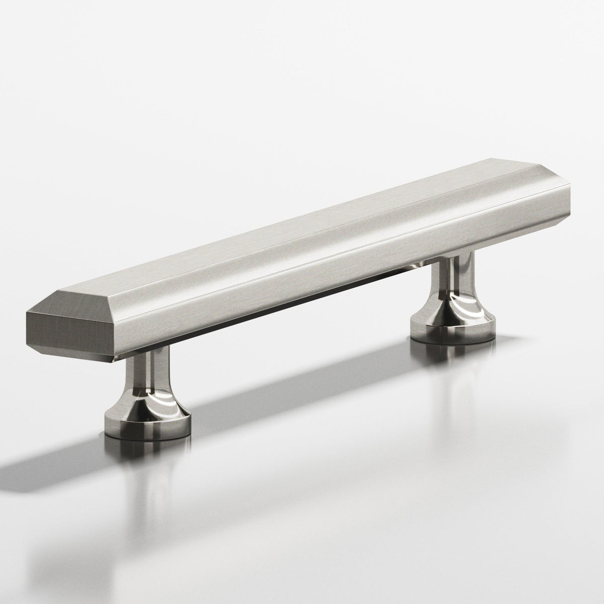 Colonial Bronze 273 Rectangular Beveled Pull with Flared Posts, 3/4 x 1/2 in - Nickel Stainless