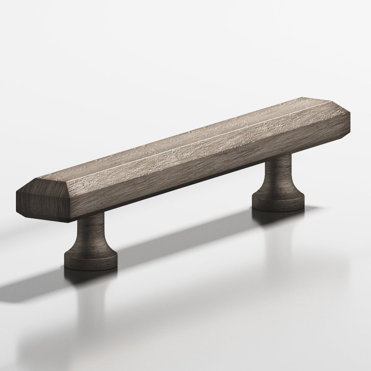 Colonial Bronze 276 Rectangular Beveled Pull with Flared Posts, 1-1/4 x 1/2 in - Distressed Pewter