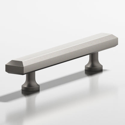 Colonial Bronze 276 Rectangular Beveled Pull with Flared Posts, 1-1/4 x 1/2 in - Frost Nickel™
