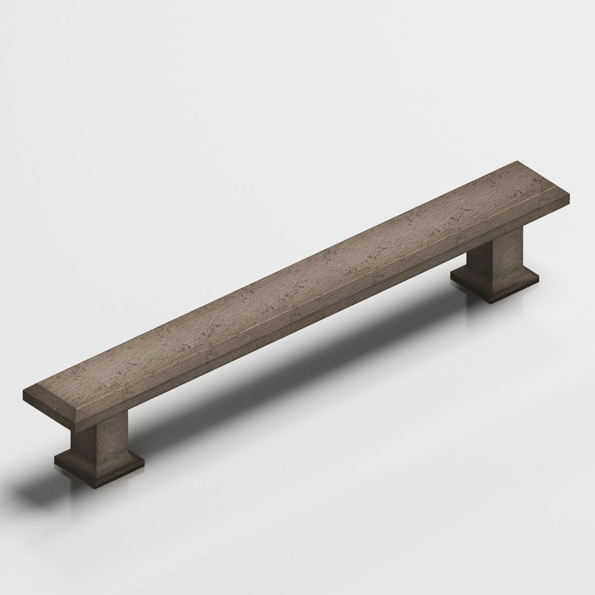 Colonial Bronze 278 Square Beveled Pull with Flared Square Posts - Distressed Pewter