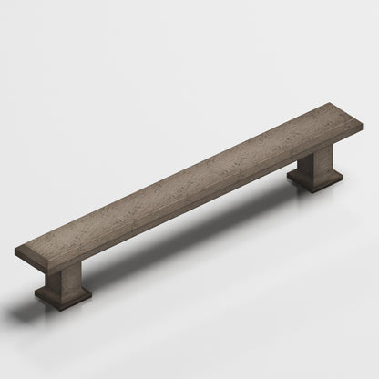 Colonial Bronze 279 Square Beveled Appliance Pull with Flared Square Posts - Distressed Pewter