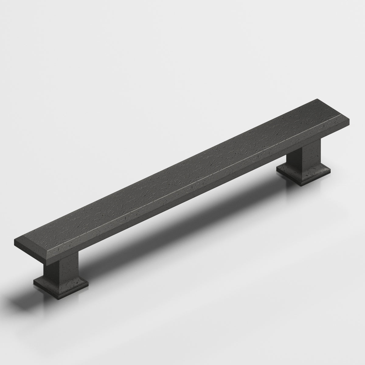 Colonial Bronze 274 Square Beveled Pull with Flared Square Posts - Distressed Satin Black
