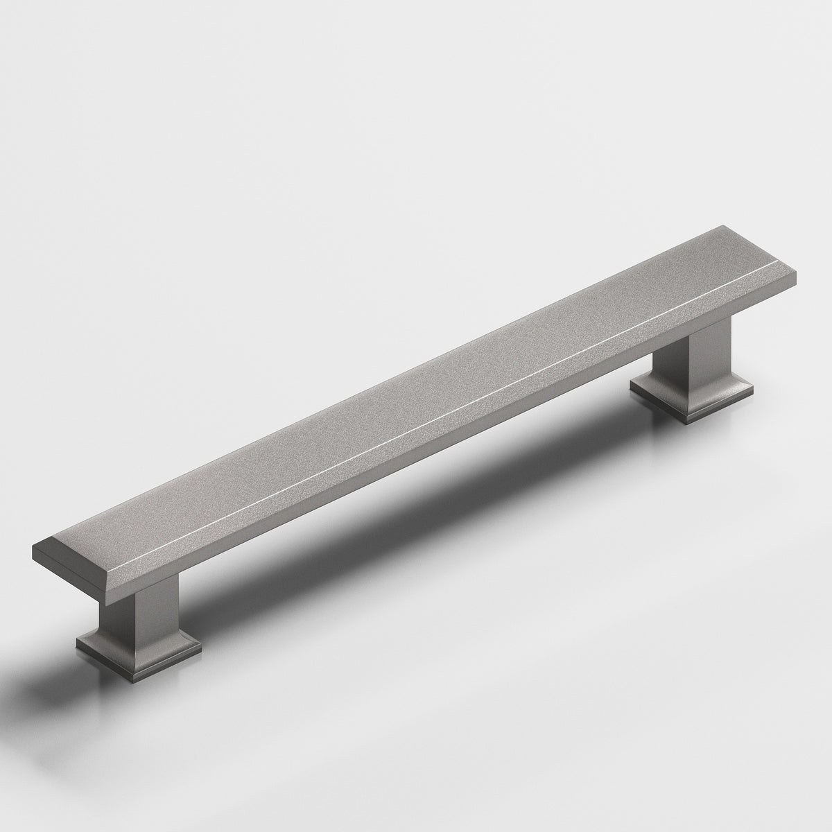 Colonial Bronze 278 Square Beveled Pull with Flared Square Posts - Frost Nickel™