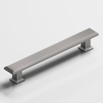Colonial Bronze 278 Square Beveled Pull with Flared Square Posts - Frost Nickel™