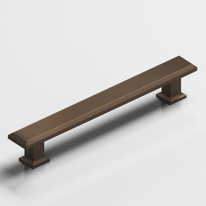 Colonial Bronze 274 Square Beveled Pull with Flared Square Posts - Heritage Bronze