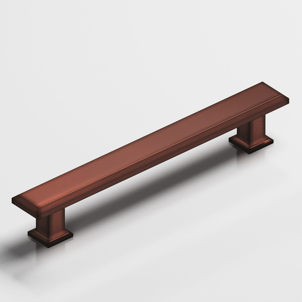 Colonial Bronze 274 Square Beveled Pull with Flared Square Posts - Matte Antique Copper