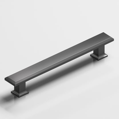 Colonial Bronze 274 Square Beveled Pull with Flared Square Posts - Matte Graphite