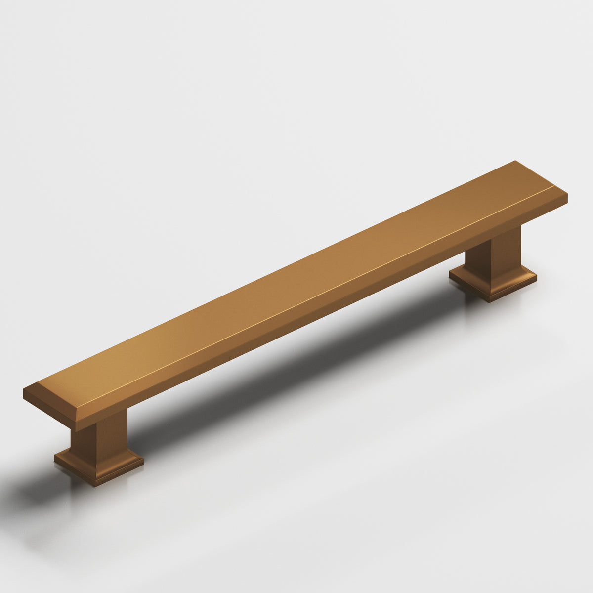Colonial Bronze 274 Square Beveled Pull with Flared Square Posts - Matte Light Statuary Bronze