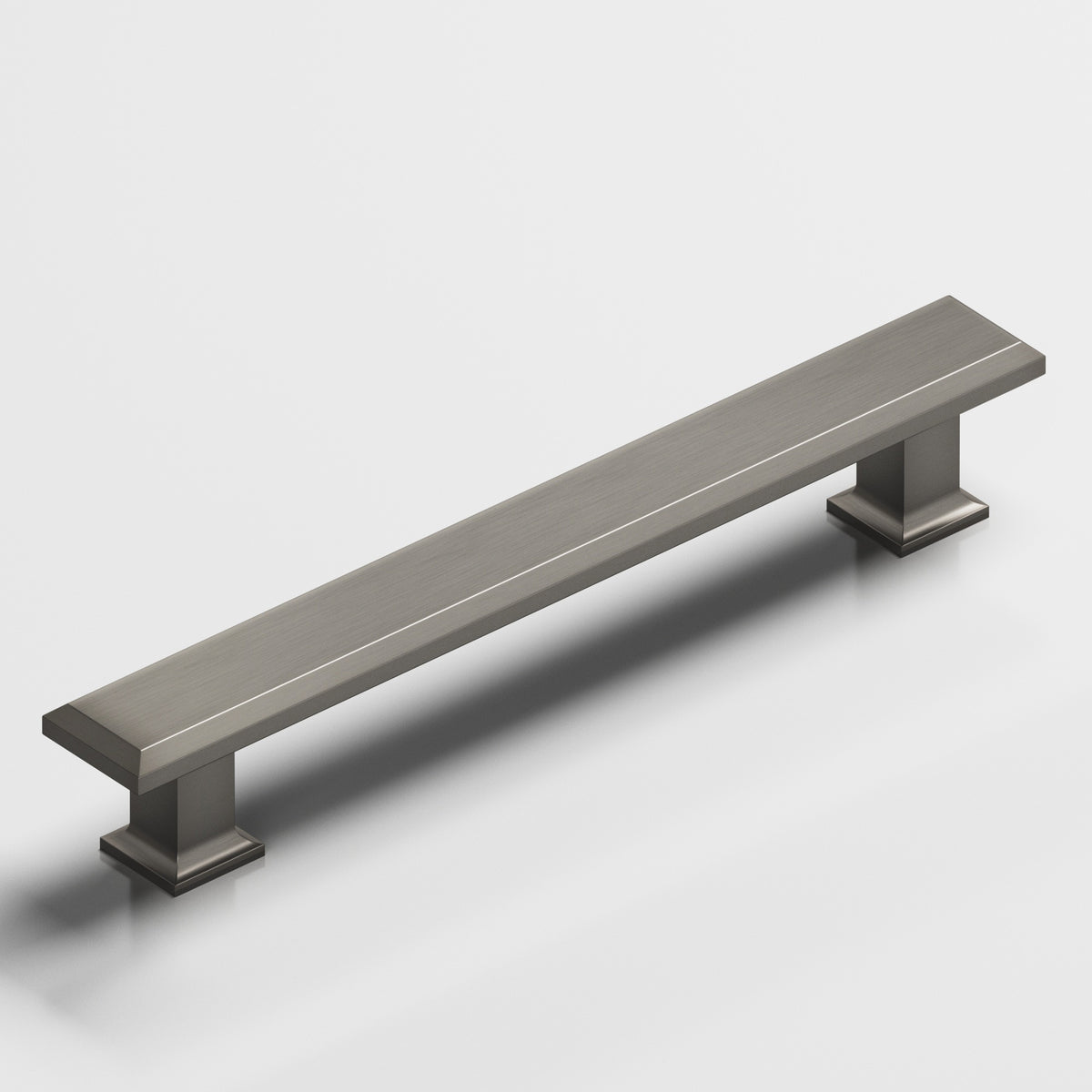 Colonial Bronze 274 Square Beveled Pull with Flared Square Posts - Matte Pewter
