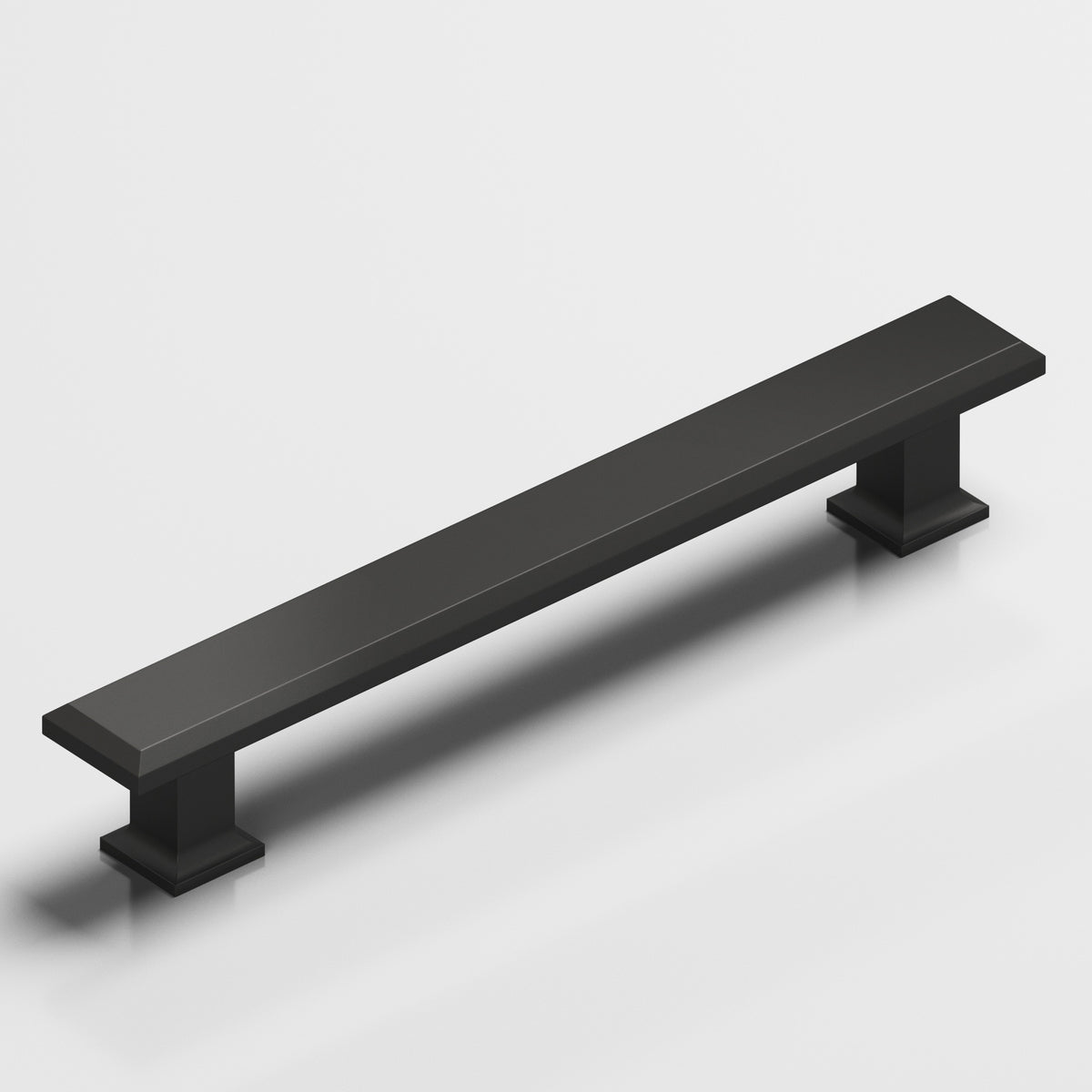 Colonial Bronze 274 Square Beveled Pull with Flared Square Posts - Matte Satin Black